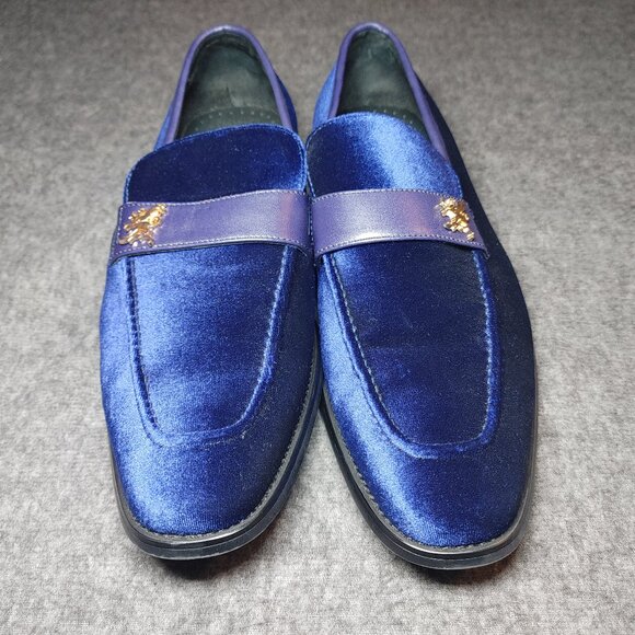 Stacy Adams Other - Men's Stacy Adams SIZE 11.5 Velour Slip On Comfort Shoes Royal Blue EUC